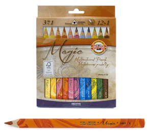 Набор цветных карандашей трехгранных MAGIC (Koh-i-Noor)