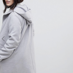 ASOS Hooded Slim Coat with Zip Front
