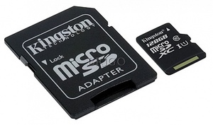 Карта памяти micro-SD Kingston 128Gb