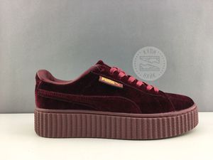 puma creeper бархат бордовые