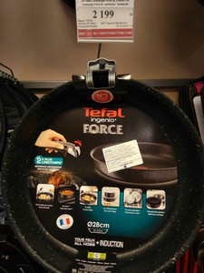 Сковорода Tefal Ingenio Force, 28 см (с плоской крышкой Ingenio)