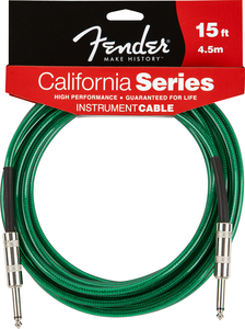 FENDER 15` CALIFORNIA INSTRUMENT CABLE SURF GREEN