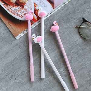 Flamingo pink student gel pen