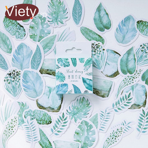 45 pcs/lot Plants Green Leaves mini paper sticker