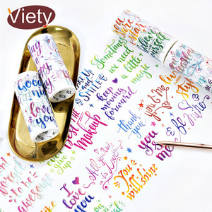 10cm*5m Beautiful Colorful English letters washi tape