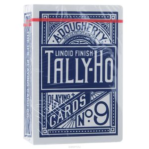 Карты игральные Tally-Ho "Fan Back", цвет: синий, 54 шт