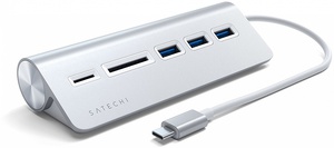 USB-концентратор Satechi Aluminum USB 3.0 Hub & Card Reader ST-TCHCRS (Silver)