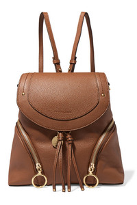 Olga medium textured-leather backpack