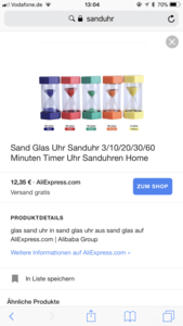 Sanduhren Set oder einzeln, bis 30 Min.
