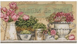 Flowers of Paris Cross Stitch Kit