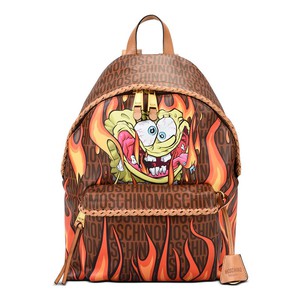 Moschino Flaming Spongebob Womens Leather