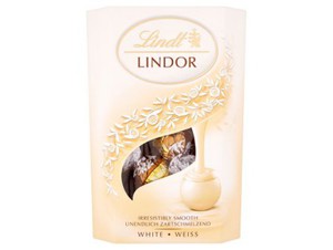 Конфеты Lindt с белым шоколадом и кокосом/клубникой