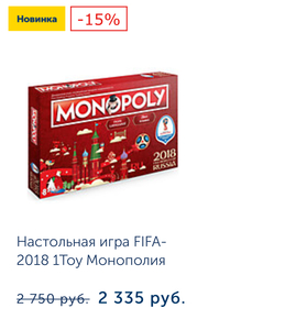 Монополия футбол