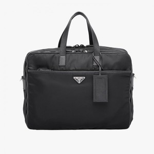 Prada 2VE407 Nylon Briefcase In Black
