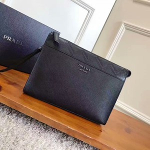 Prada 2NE009 Saffiano Leather Clutch In Black