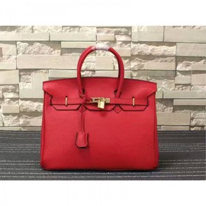 Hermes Birkin Bag Togo Leather Gold Hardware In Red