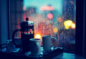 Ночь. Дождь. Кофе.