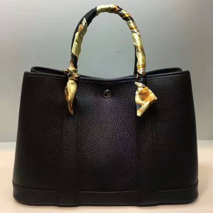 Hermes Garden Party Bag 30cm Togo Leather In Black