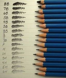 набор простых карандашей