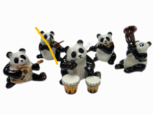 Panda musician fugure | Фигурки панды музыканты