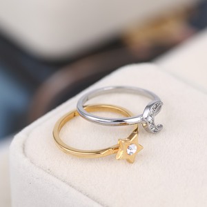 Juicy Couture Gold-Tone Moon And Stars Two-piece Rings