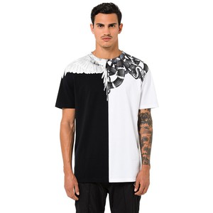 MARCELO BURLON 2018 MENS T-SHIRT M112 SNAKES WINGS T-SHIRT BLACK