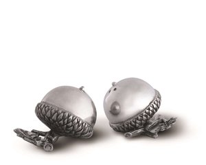 Pewter Acorn Salt & Pepper Set - Handcrafted Pewter Tableware by Vagabond House - Vagabond House / Arthur Court