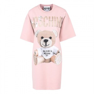 MOSCHINO PAPER BEAR SHORT DRESS PINK