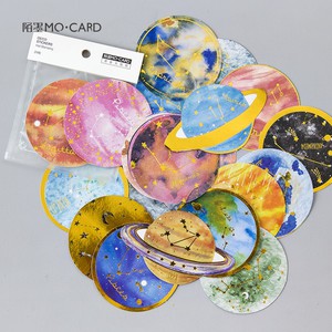 24Pcs/lot Creative Golden Animals Plants Decoration Sticker