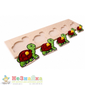 Пазл на различение размера "Черепахи"