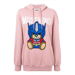 MOSCHINO TRANSFORMER BEAR SWEATSHIRT PINK