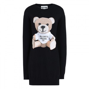 MOSCHINO PAPER BEAR MINIDRESS BLACK