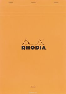 Блокнот Clairefontaine "Rhodia", с микроперфорацией, формат A4, цвет обложки: оранжевый, 80 листов