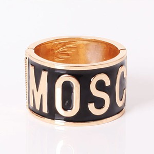 MOSCHINO LOGO BRACELET BLACK