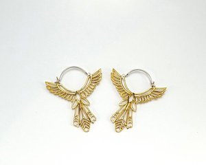 Bird Earrings - Thunderbird earrings - Soaring Phoenix