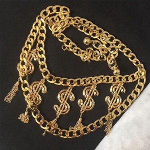 MOSCHINO DOLLORS TASSELS WAIST GOLD