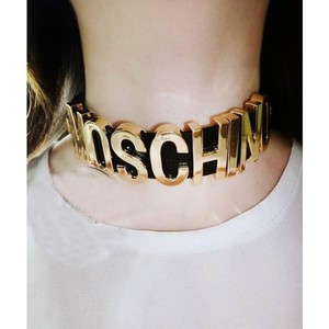 MOSCHINO LOGO NECKLACE BLACK