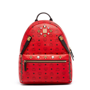MCM Medium Dual Stark Odeon Backpack In Red