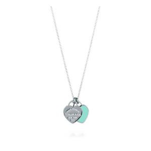 tiffany Mini Double Heart Tag Pendant