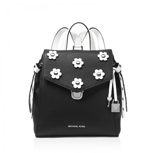 MICHAEL Michael Kors Bristol Small Floral Applique Leather Backpack Black