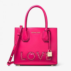 MICHAEL Michael Kors Mercer Love Leather Tote Rose