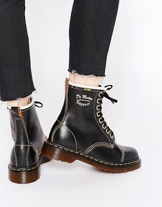 Dr Martens Archive Black Vintage Leather Capper Boots