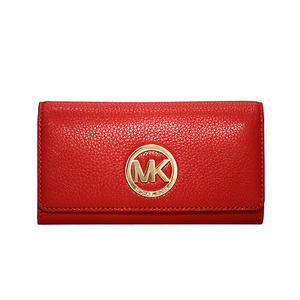MICHAEL Michael Kors Fulton Leather Carryall Wallet Red