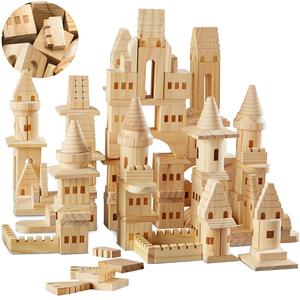 FAO Schwarz {150 Piece Set} Wooden Castle Building Blocks