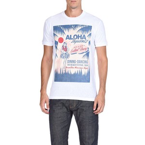 DSQUARED2 SS2018 MENS T-SHIRT DT245 ALOHA WHITE