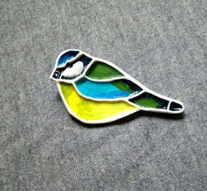 Лазоревка брошь