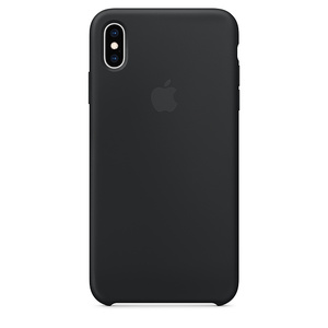 Силиконовый чехол для iPhone XS Max, чёрный цвет