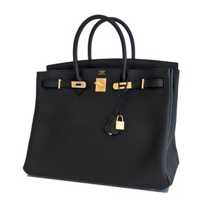 Hermes Birkin 32 black color, togo leather, gold hardware