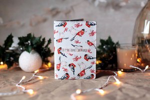 Обложка на паспорт "Снегири"