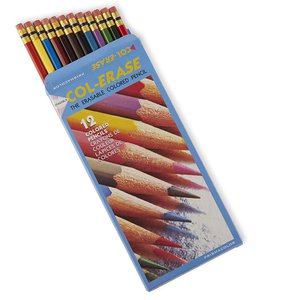 Prismacolor Col-Erase Erasable Colored Pencil, 12-Count